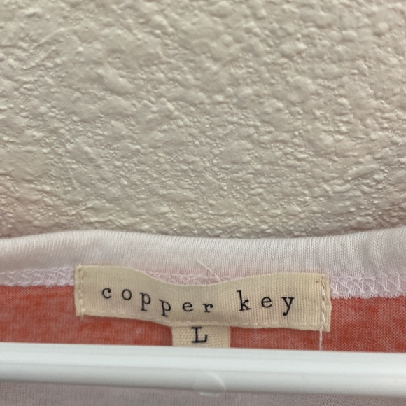 Copper Key Preppy Striped Peblum Peplum Top Shirt Copper Key - Picture 6 of 6